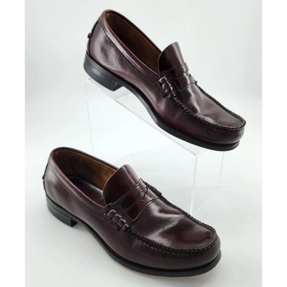 Hanover Handsewn Men's Cordovan Slip On Penny Loafers Made in USA Size 8.5D - Picture 1 of 11